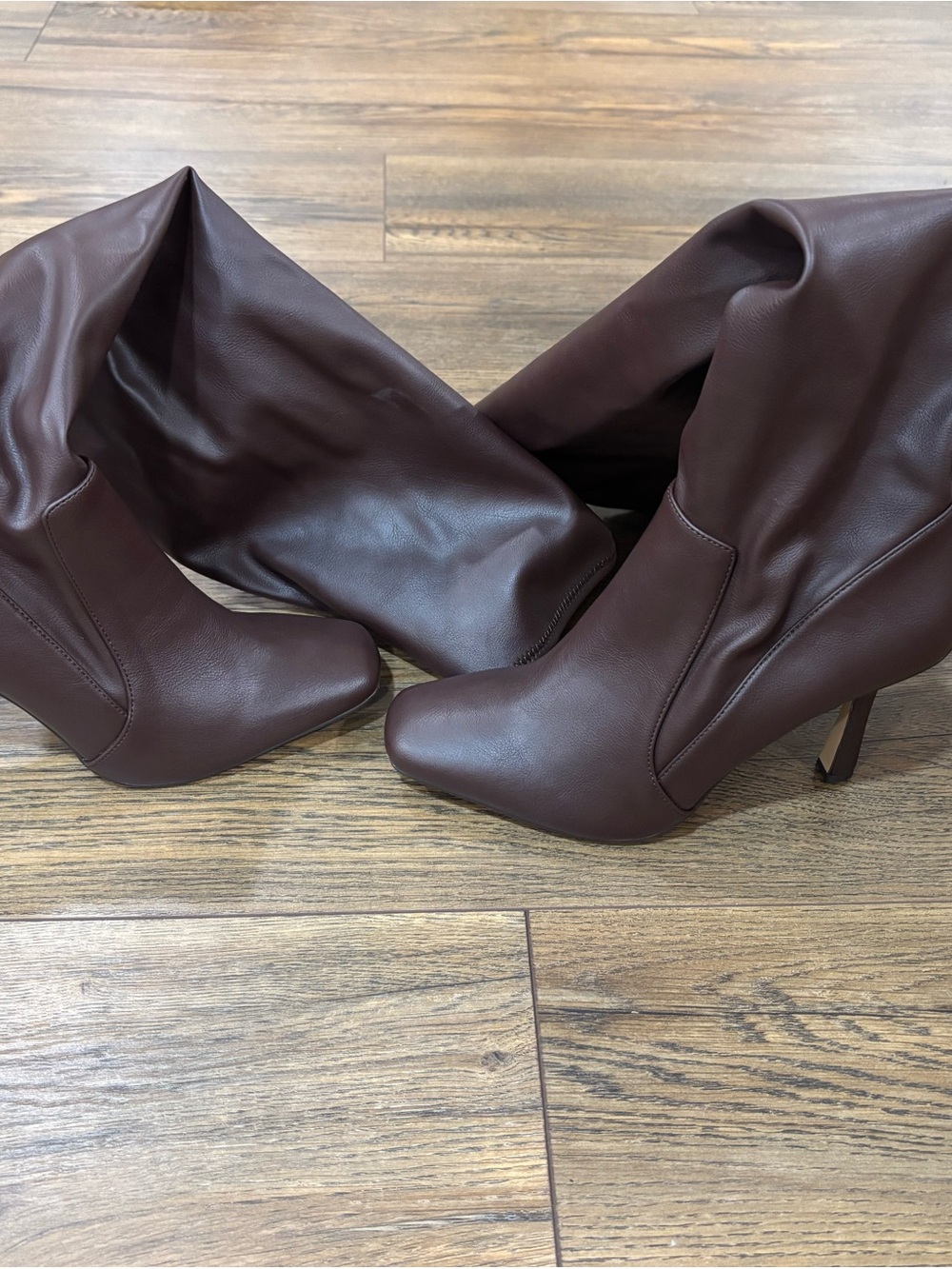 Gianni Bini Dark Brown Slouch High-Heel Boots